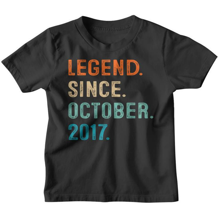 5 Years Old Gifts 5Th Birthday Boy Legend Since October 2017  V2 Youth T-shirt