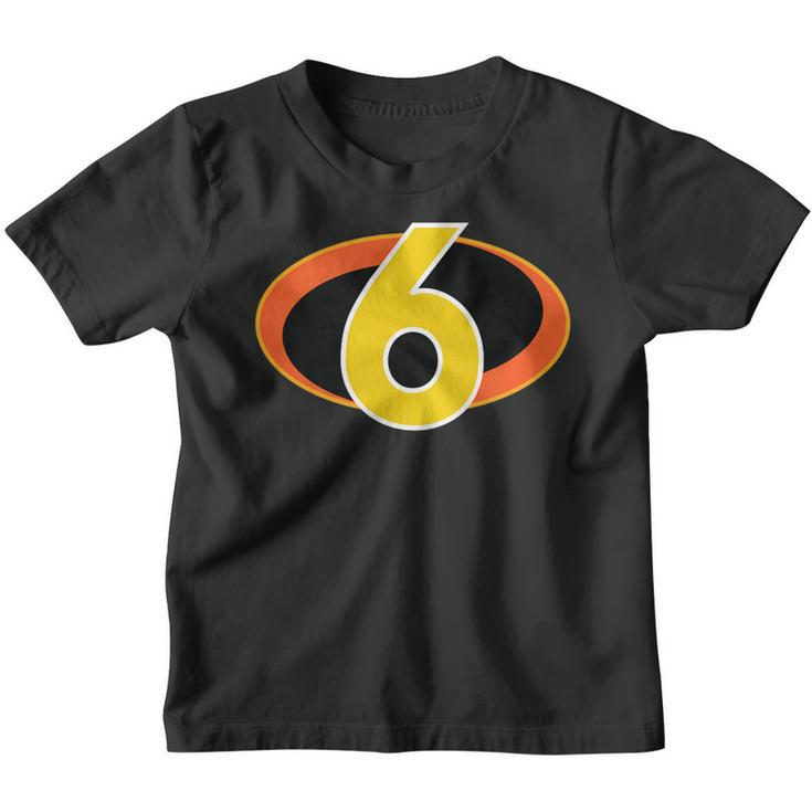 6 Year Old Birthday  For Boys Or Girls Age Symbol Youth T-shirt