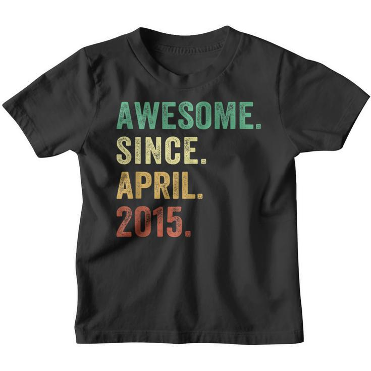 8 Year Old Gifts 8Th Birthday Boys Awesome Since April 2015  Youth T-shirt