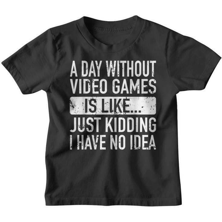 A Day Without Video Games Is Like - Video Gamer Boys Gaming Youth T-shirt