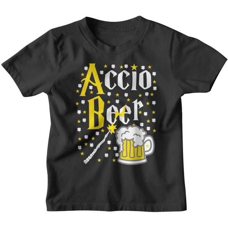 Accio Beer Wizard Wand Funny St Patricks Day Youth T-shirt