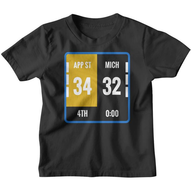 Appalachian Michigan Scoreboard Football Youth T-shirt