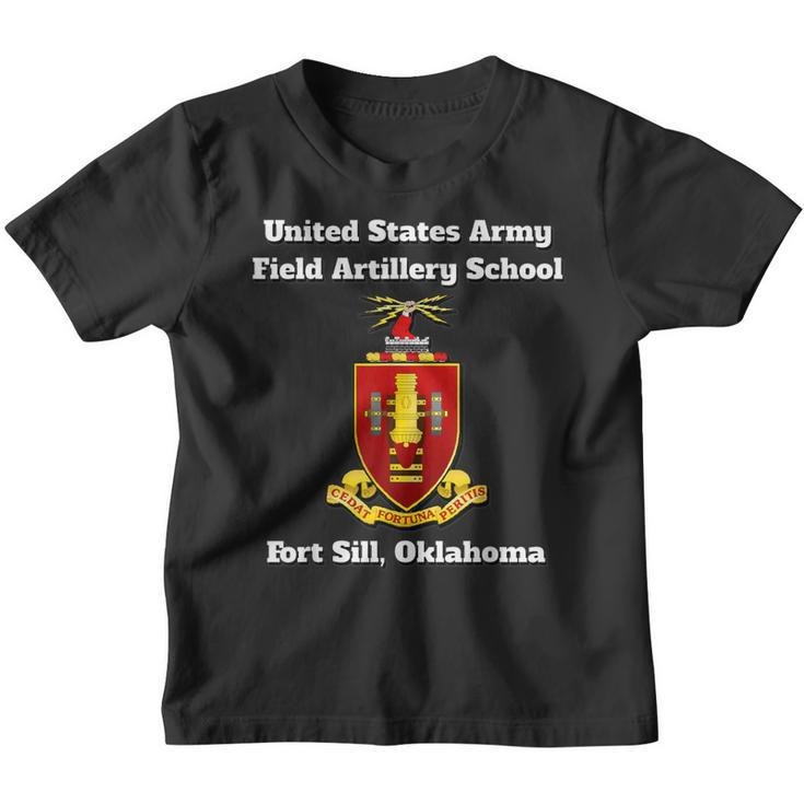 Army Field Artillery School Coa Fort Sill Oklahoma Print  Youth T-shirt