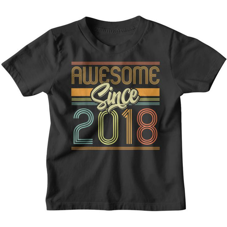 Awesome Since 2018 5Th Birthday 5 Years Old Bday Kids Boys  Youth T-shirt