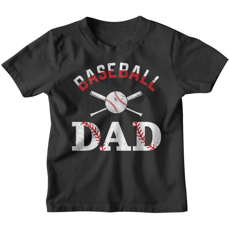 Baseball Dad Happy Fathers Day  For Men Boys Kid  Youth T-shirt