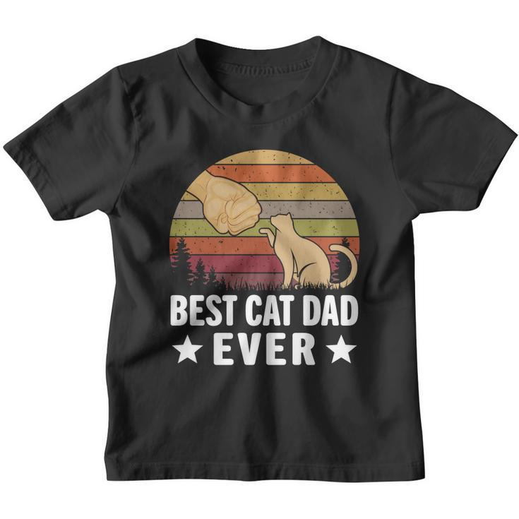 Best Cat Dad Ever Funny Cute Retro Youth T-shirt