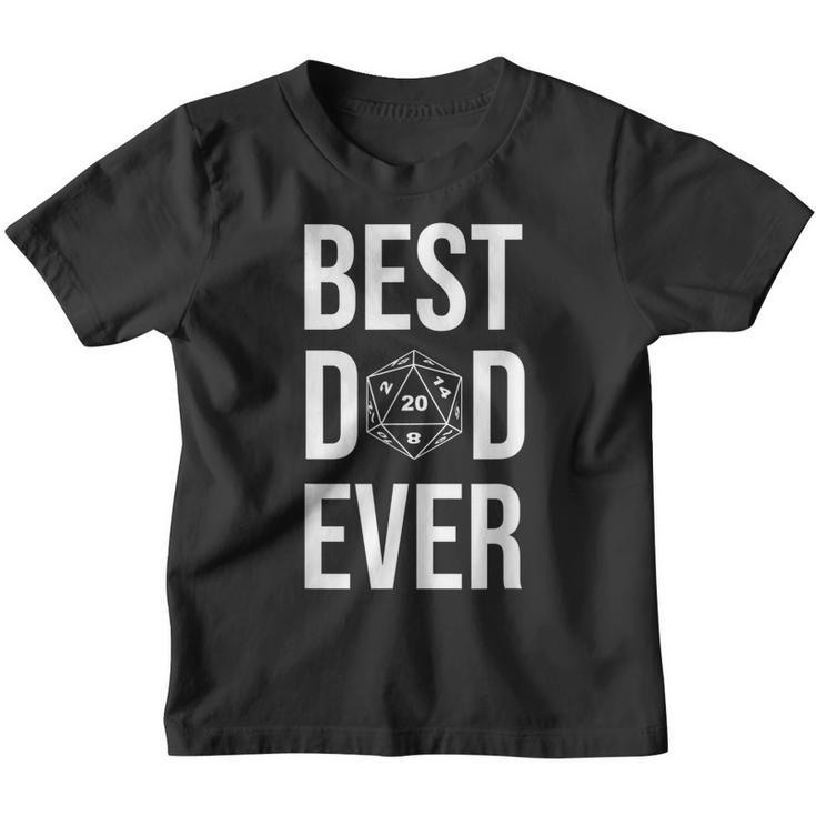 Best Dad Ever D20 Dice Rpg Role Playing Board Game Gift Gift For Mens Youth T-shirt