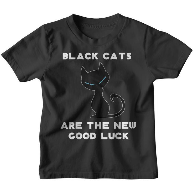 Black Cat Good Luck Funny Novelty Graphic Lucky Black Cat Youth T-shirt