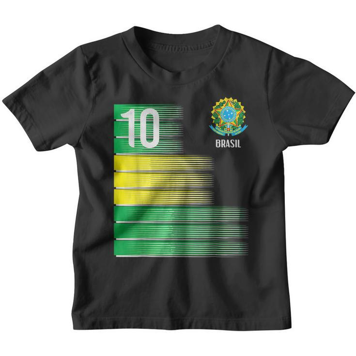 Brasil Flag Number 10 Brazil Soccer Men Women Boys Girl Kids  Youth T-shirt