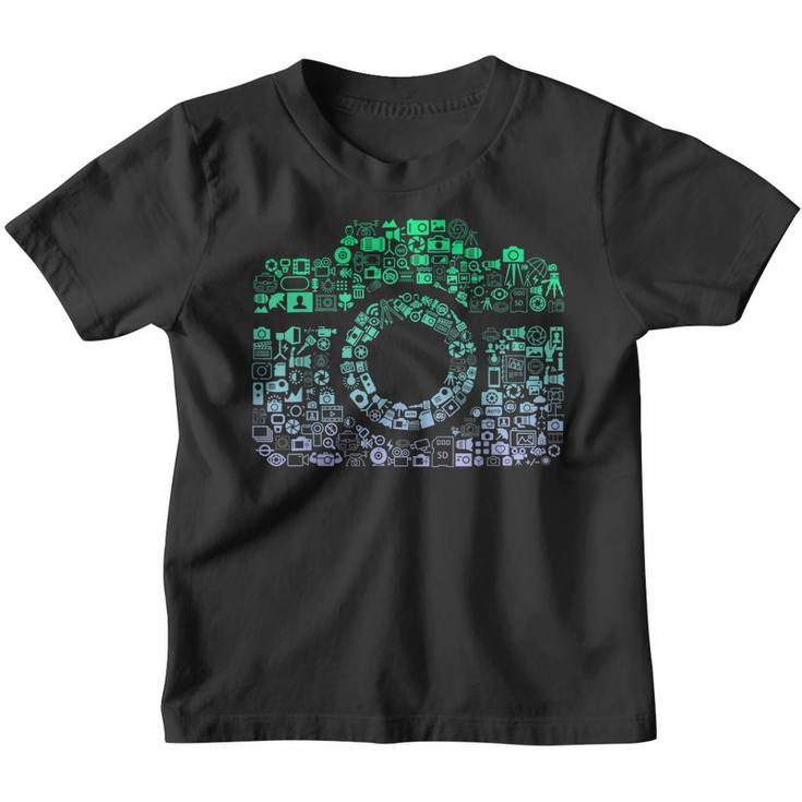 Camera Iconography For Photographer Boys Photography Youth T-shirt