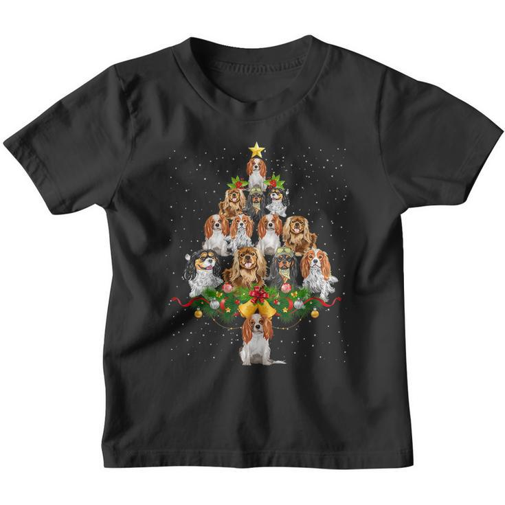 Cavalier King Charles Spaniel Christmas Tree Xmas Light Gift Youth T-shirt
