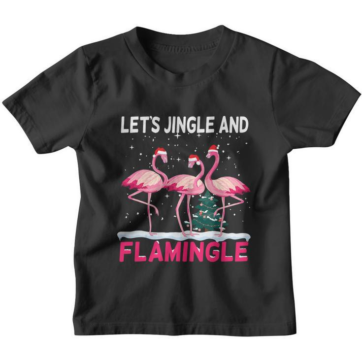 Christmas Flamingo Funny Pink Flamingle Xmas V2 Youth T-shirt
