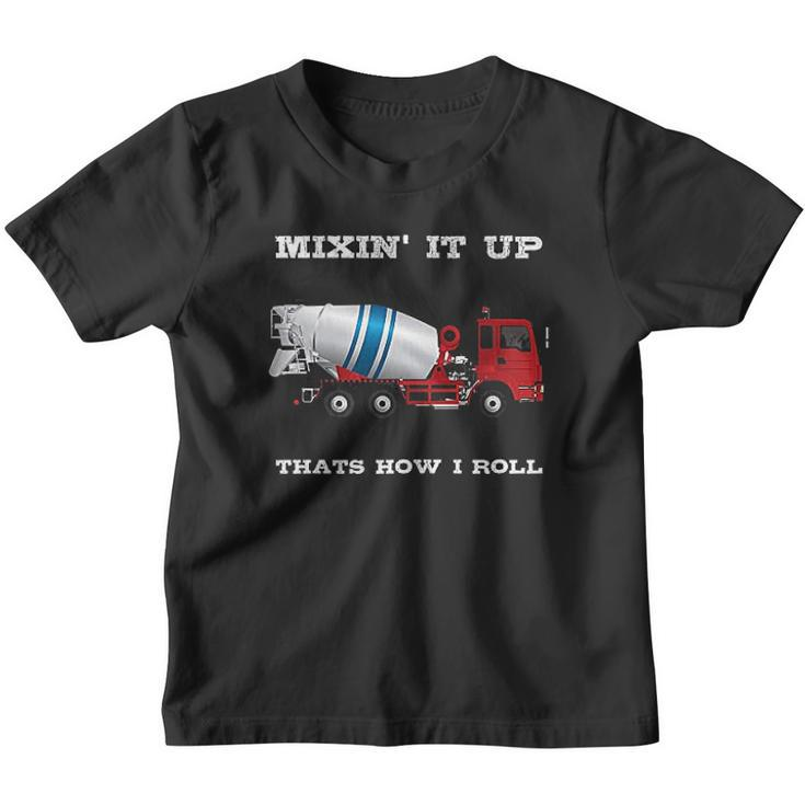 Concrete Truck Mixer Cement Construction Worker Contractor Youth T-shirt