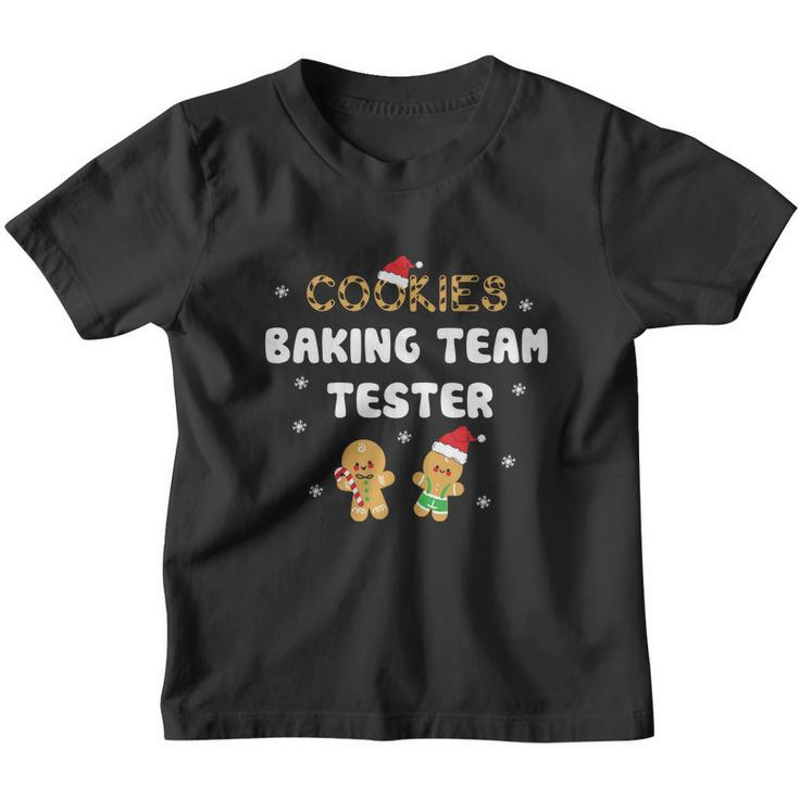 Cookie Baking Team Tester Gingerbread Santa Claus Family Christmas Funny Christmas Youth T-shirt