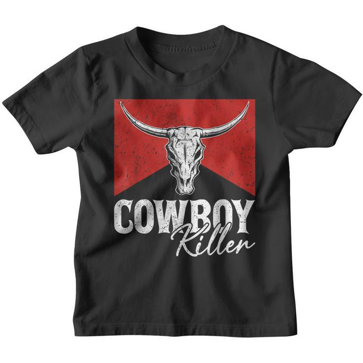 Cowboy Killers Bull Skull Howdy Punchy Western Country Music  Youth T-shirt