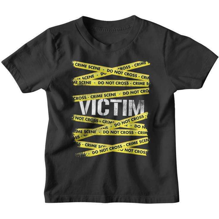 Crime Scene Victim Murder Mystery Dinner Party Game Meme Youth T-shirt