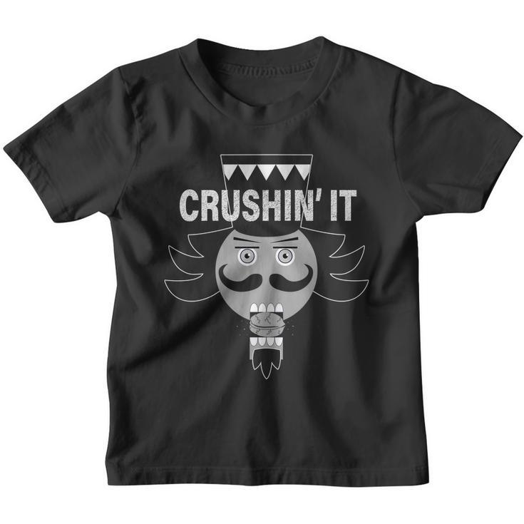 Crushin It Funny Nutcrackers Christmas Youth T-shirt