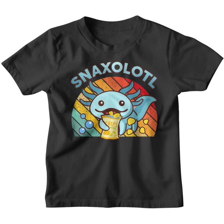 Cute Snaxolotl Axolotl- Kids Boy Food Lover Gift Snacks  Youth T-shirt
