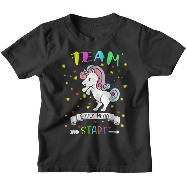 Cute Unicorn Team Early Head Start Back To School Gifts  Youth T-shirt