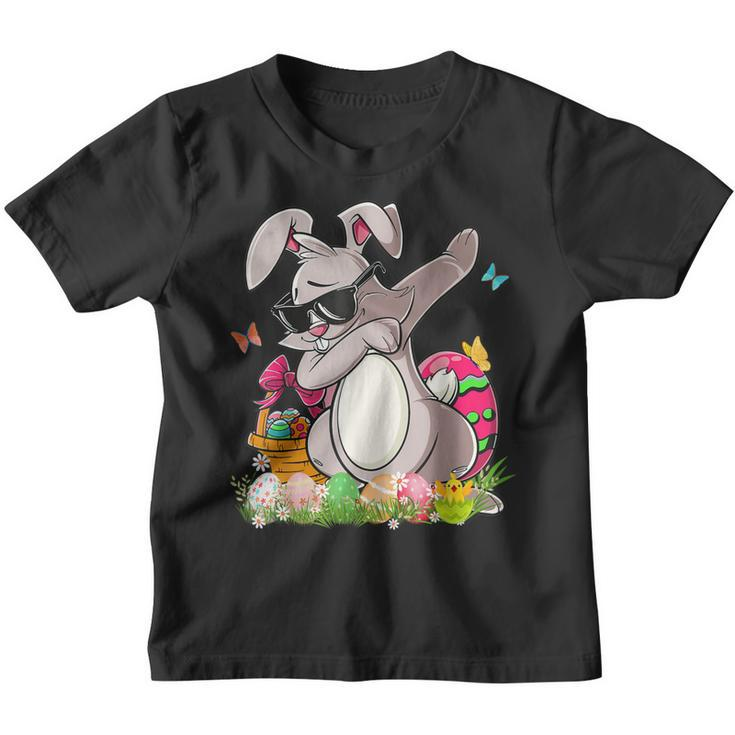 Dabbing Rabbit Easter Day Eggs Dab Boys Girls Kids  Youth T-shirt