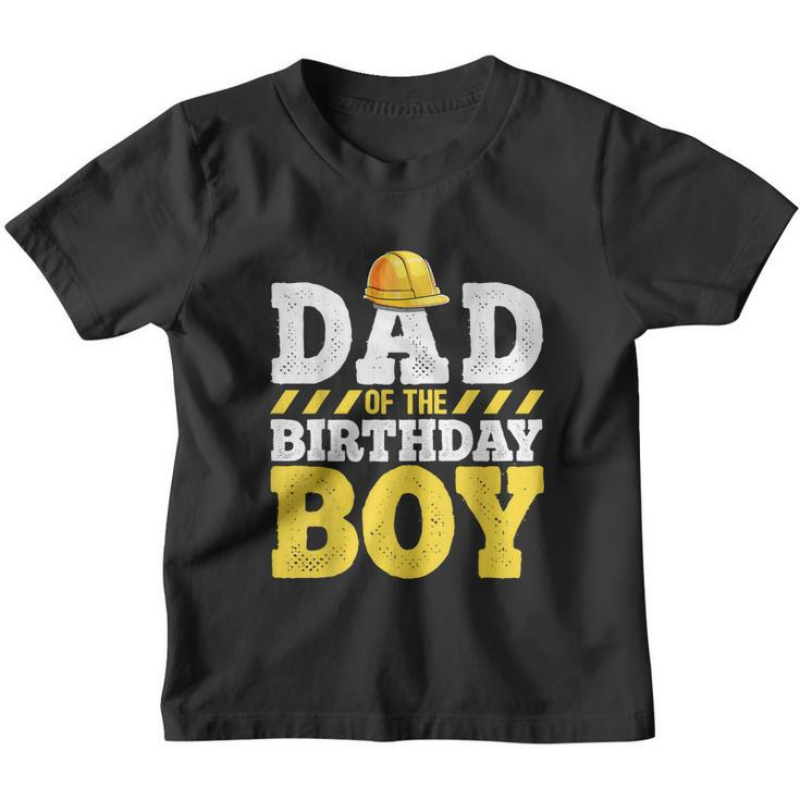 Dad Of The Birthday Boy Construction Birthday Party Hat Men Youth T-shirt