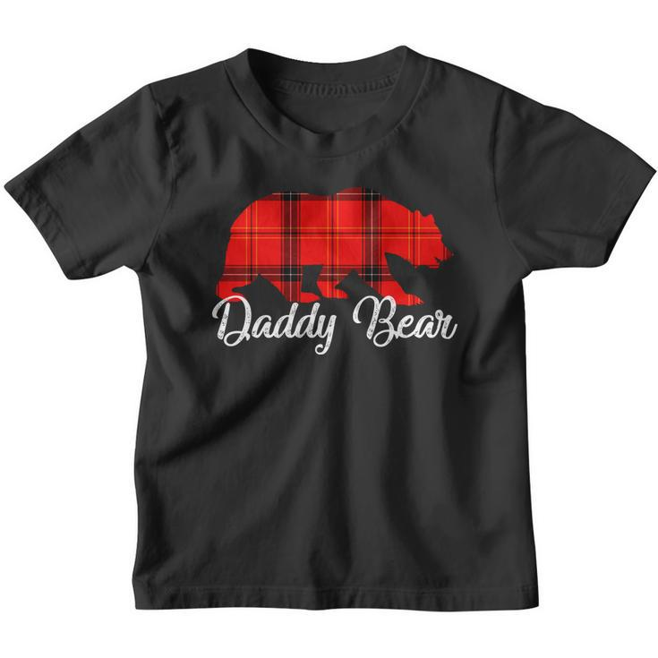 Daddy Bear Buffalo Plaid Youth T-shirt