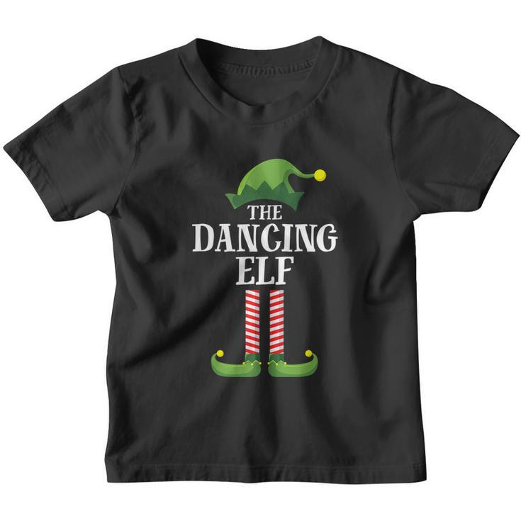 Dancing Elf Matching Family Group Christmas Party Pajama Youth T-shirt