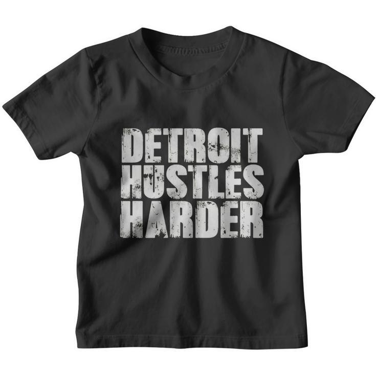 Detroit Hustles Harder T-Shirt Detroit Shirt 2 Youth T-shirt