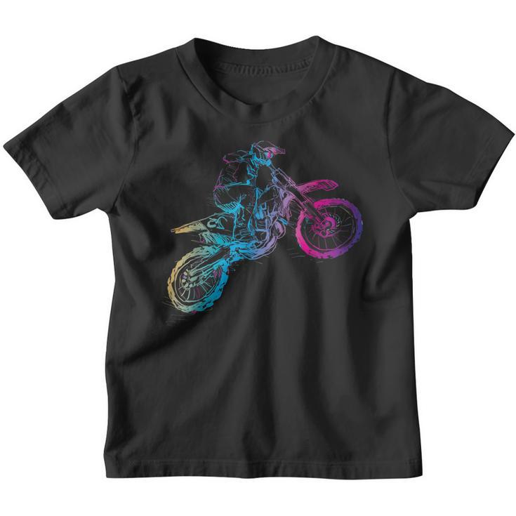 Dirt Bike Riding Motocross Lover Kids Boys Motorcycle Rider Youth T-shirt