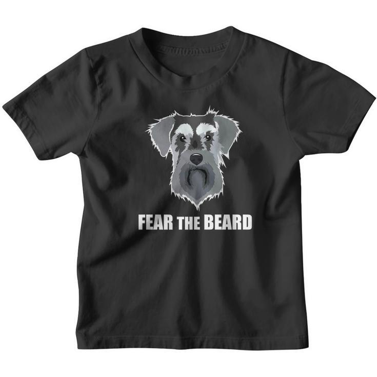 Dog Meme Fear The Beard Mini Schnauzer Dog Youth T-shirt