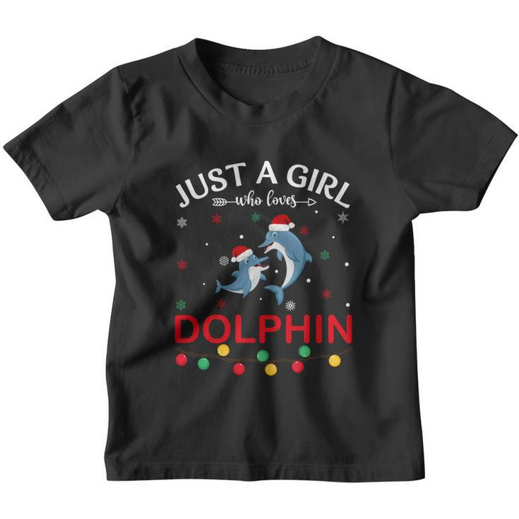 Dolphin Lovers Xmas Pajama Funny Ugly Christmas Sweater Gift Youth T-shirt