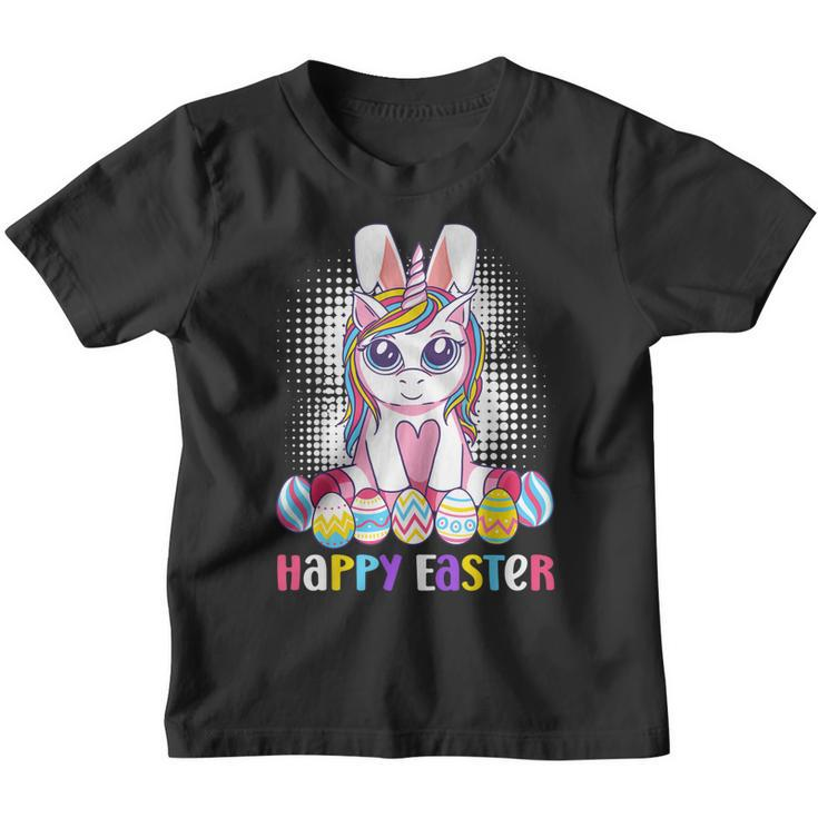Easter Unicorn  Bunny Boys Girls Kids Happy Easter  Youth T-shirt