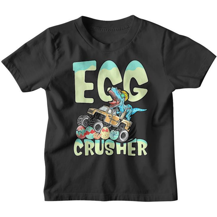 Egg Crusher Trex Dino Monster Truck Easter Boys Kids Toddler  Youth T-shirt