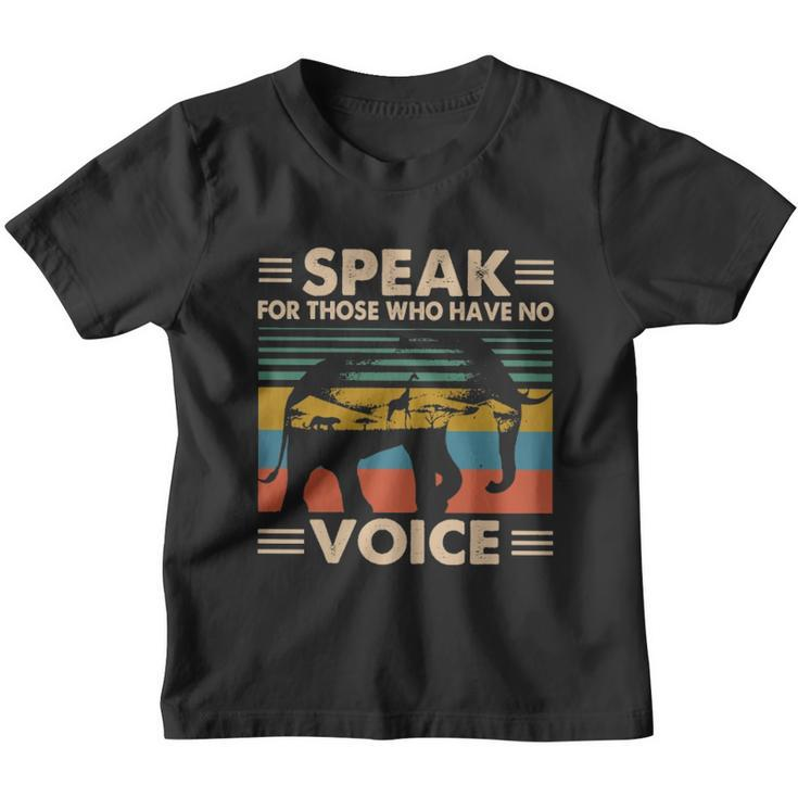 Elephant Speak For Those Who Have No Voice Youth T-shirt