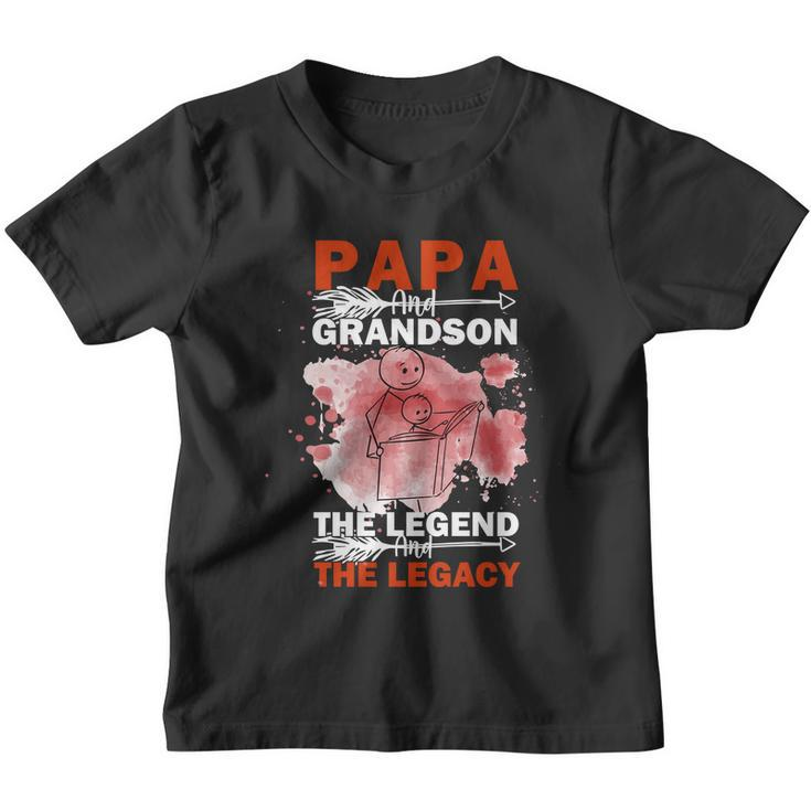 Fathers Day Papa And Grandson The Legend And The Legend Youth T-shirt
