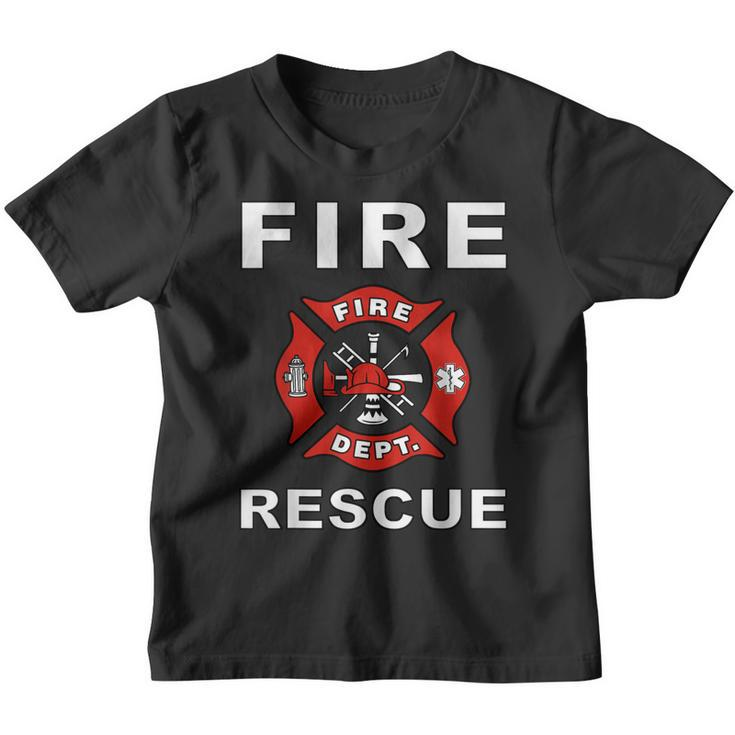 Fire Rescue Fire Fighter Fireman Kids Youth Adult Boys Girls  Youth T-shirt