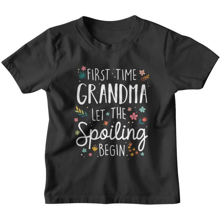 First Time Grandma Let The Spoiling Begin Cute Gift Grandmother Gift Youth T-shirt