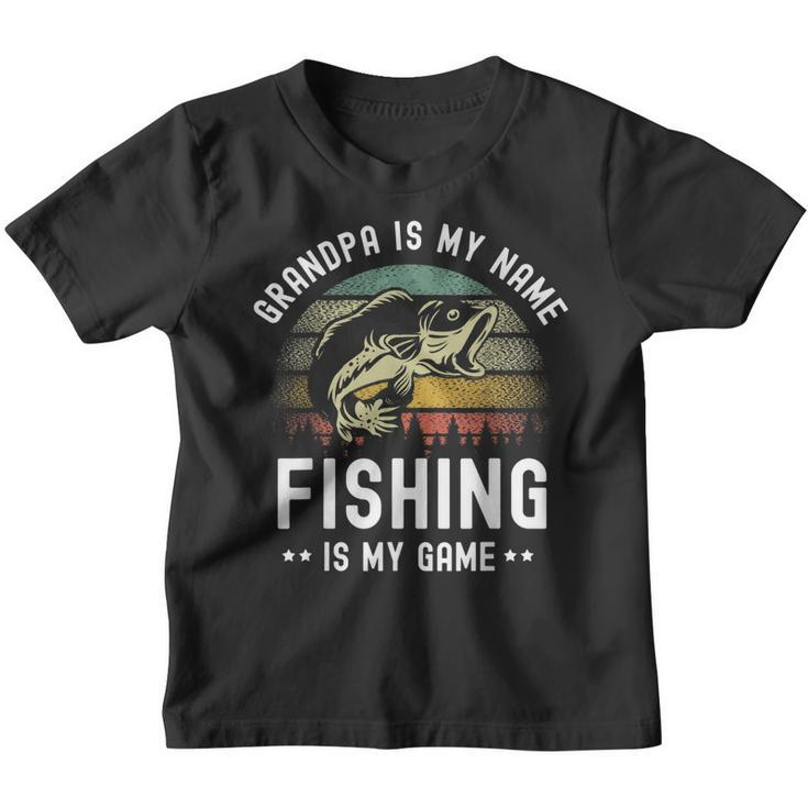Fisher Fish Fishermen Bait Fishing Rod Boys Girls Bass  Youth T-shirt
