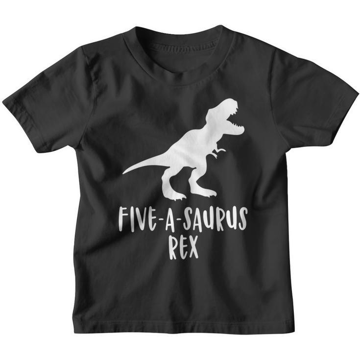 Fiveasaurus Birthday Shirt For 5 Old Boy Girl Kids Five Year Youth T-shirt