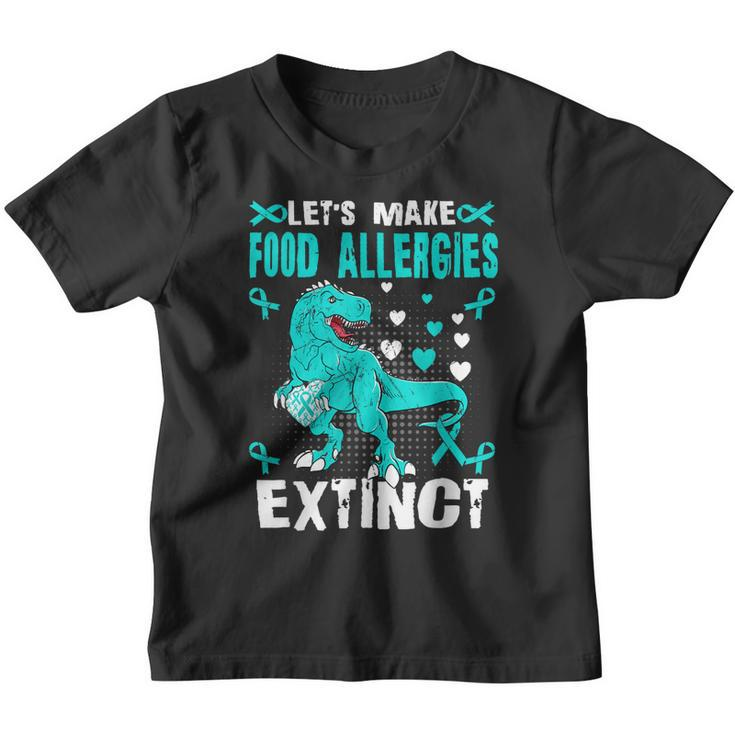Food Allergies Awareness Trex For Kids Boys  Youth T-shirt