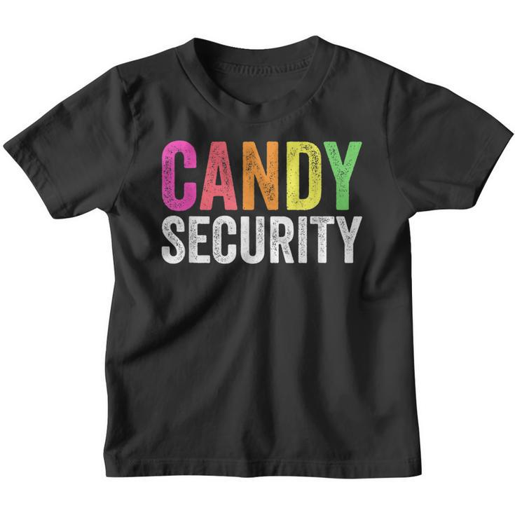 Funny Candy Security Halloween Costume  Youth T-shirt