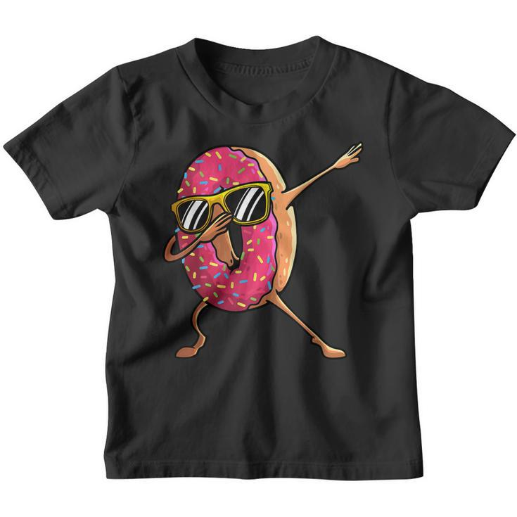 Funny Donut Designs For Boys Kids Girl Hip-Hop Dabbing Donut  Youth T-shirt