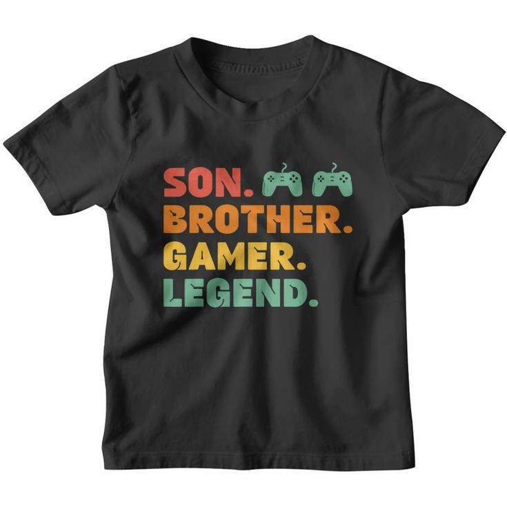 Funny Gamer Son Big Brother Gaming Legend Gift Boys Teens Youth T-shirt