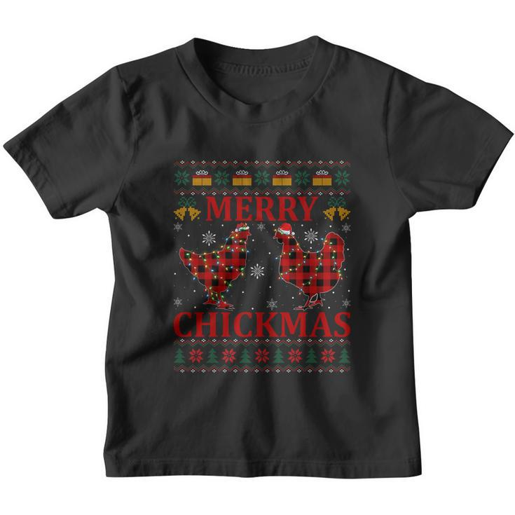 Funny Merry Chickmas Matching Family Ugly Chicken Christmas Gift Youth T-shirt