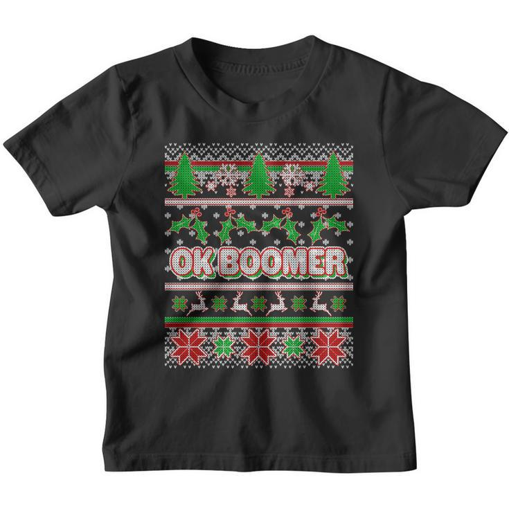 Funny Ok Boomer Ugly Christmas Youth T-shirt