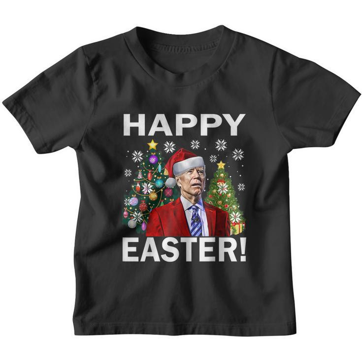 Funny Santa Biden Happy Easter Christmas Youth T-shirt