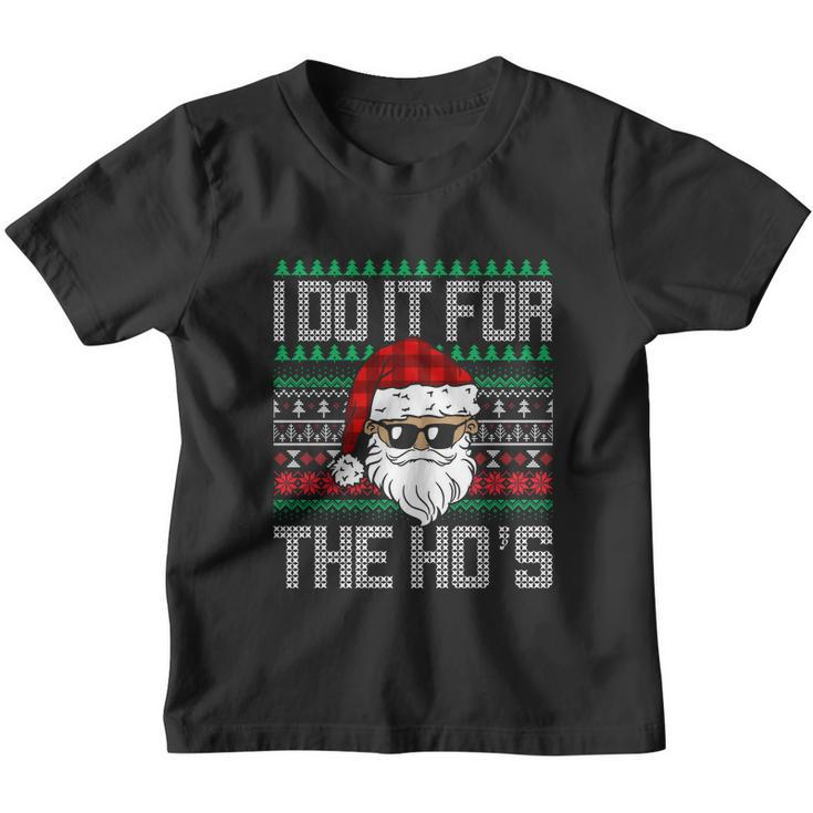 Funny Santa Claus Christmas I Do It For The Hos Youth T-shirt