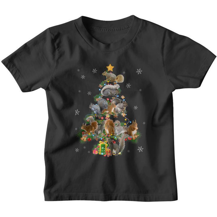 Funny Squirrel Christmas Tree Squirrel Lover Xmas Gifts Tshirt Youth T-shirt