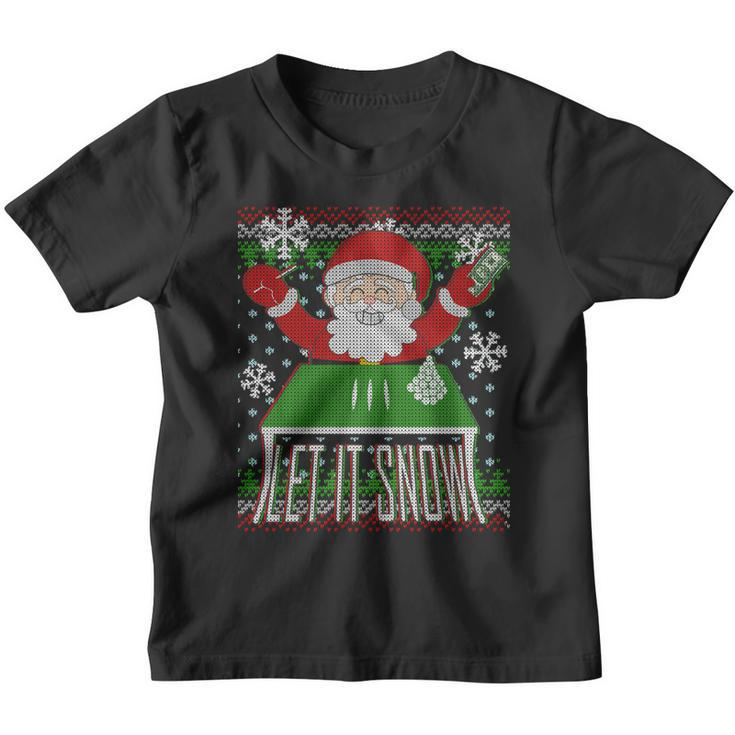 Funny X-Mas Let It Snow Santa Ugly Christmas Sweater Youth T-shirt