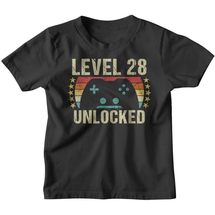 Gaming Vintage 28Th Birthday Gift 28 Year Old Boy Girl Gamer  Youth T-shirt
